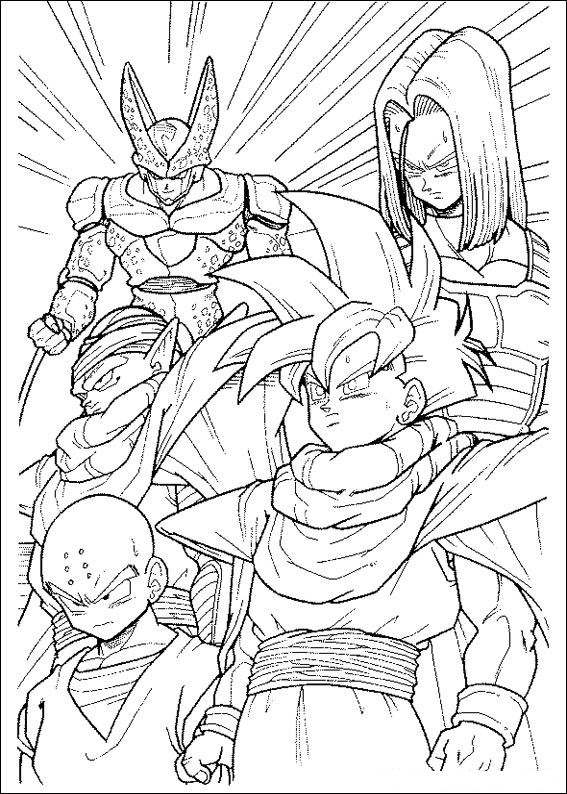 Plansa de colorat cu Dragon Ball Z 38 32